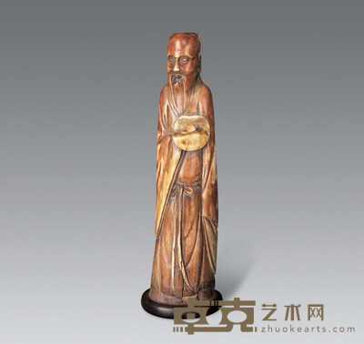 明 象牙刻人物立件 高20.5cm